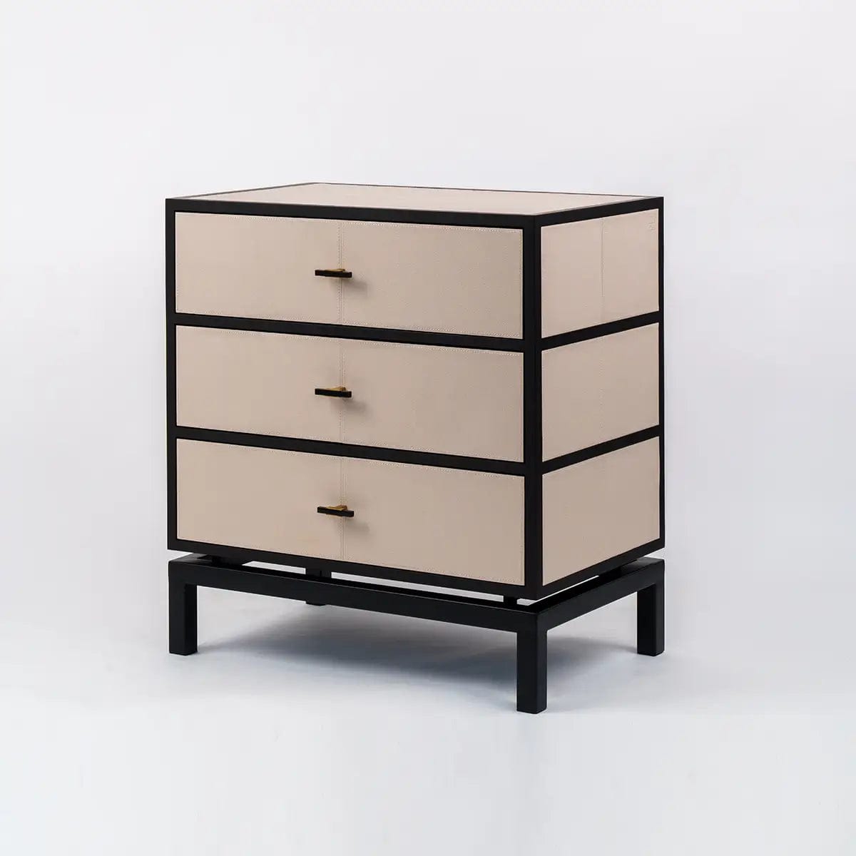 Eccotrading Design London Sleeping Bertie 3 Drawer Chest Pumice Leather House of Isabella UK