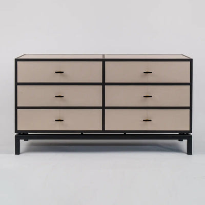 Eccotrading Design London Sleeping Bertie 6 Drawer Chest Pumice Leather House of Isabella UK