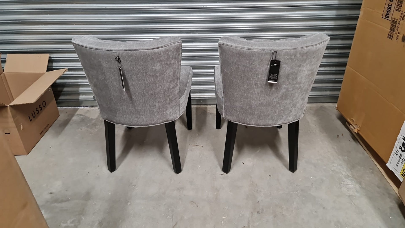 Eichholtz Dining Copy of Copy of Dining Chair Windhaven Clarkc Grey ( Fabric creases ) - SET OF 2 | OUTLET House of Isabella UK