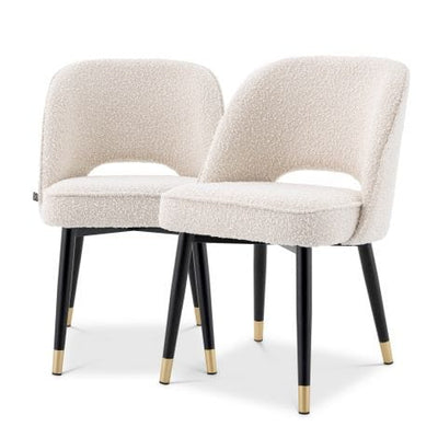 Eichholtz Dining Dining Chair Cliff set of 2 Bouclé cream House of Isabella UK