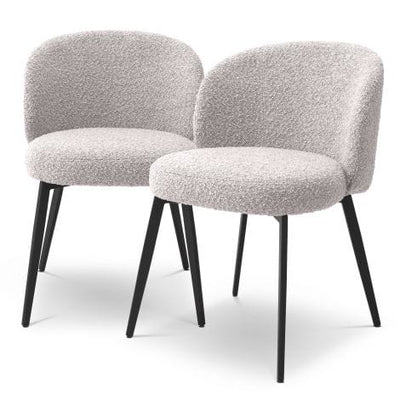 Eichholtz Dining Dining Chair Lloyd set of 2 Bouclé grey House of Isabella UK