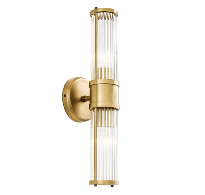 Eichholtz Lighting Wall Lamp Claridges Double Antique Brass House of Isabella UK