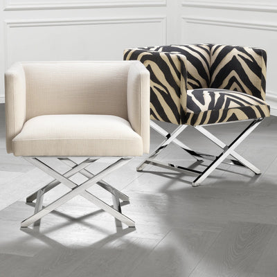 Eichholtz Living Chair Dawson - zebra  | OUTLET House of Isabella UK