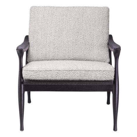 Eichholtz Living Chair Manzo Classic black finish | bouclé grey House of Isabella UK