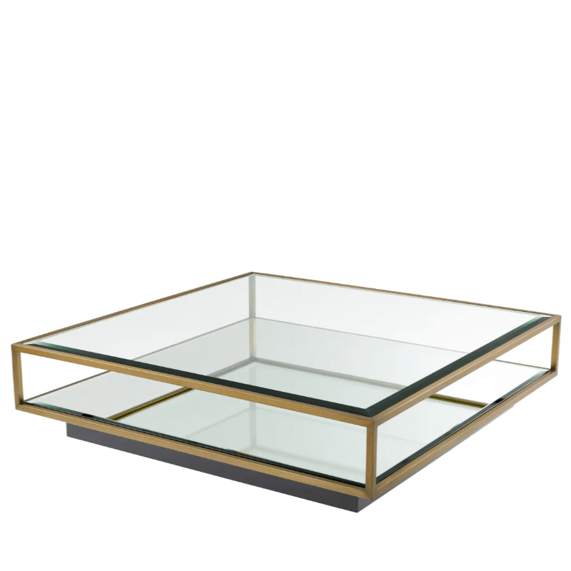 Eichholtz Living Coffee Table Tortona L Brushed Brass House of Isabella UK