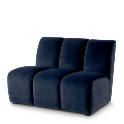 Eichholtz Living Modular Sofa Lando straight Savona midnight blue velvet | OUTLET House of Isabella UK