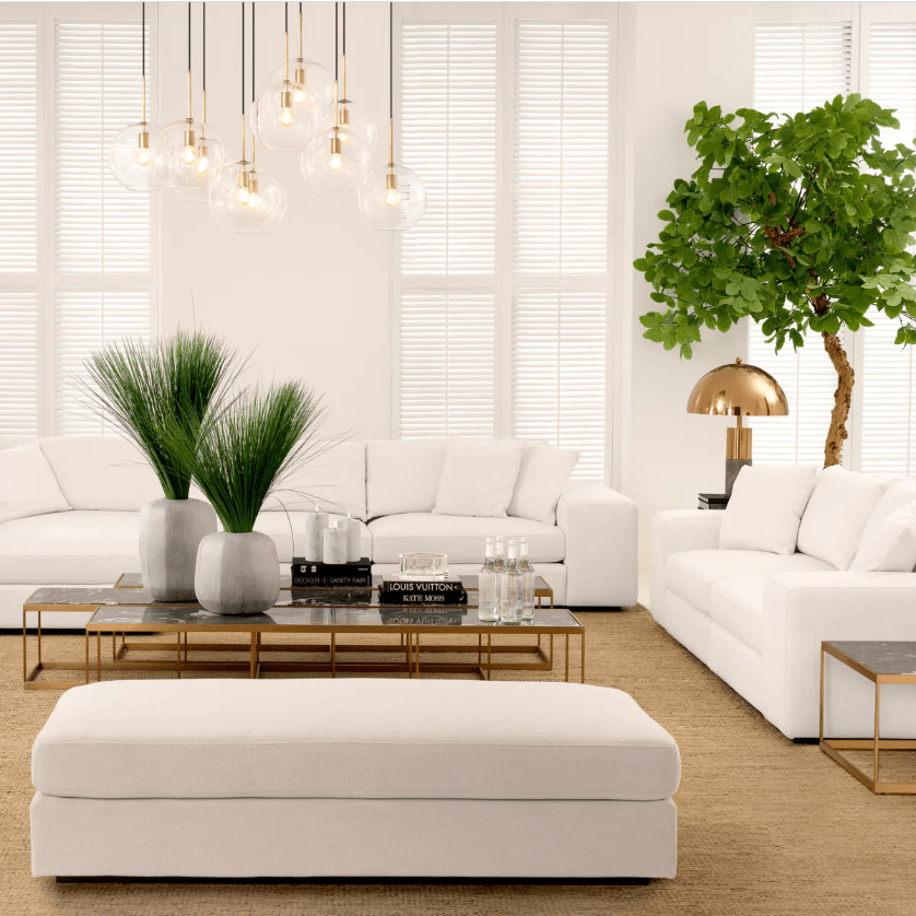 Eichholtz Living Sofa Vista Grande - Avalon White with Black Base House of Isabella UK