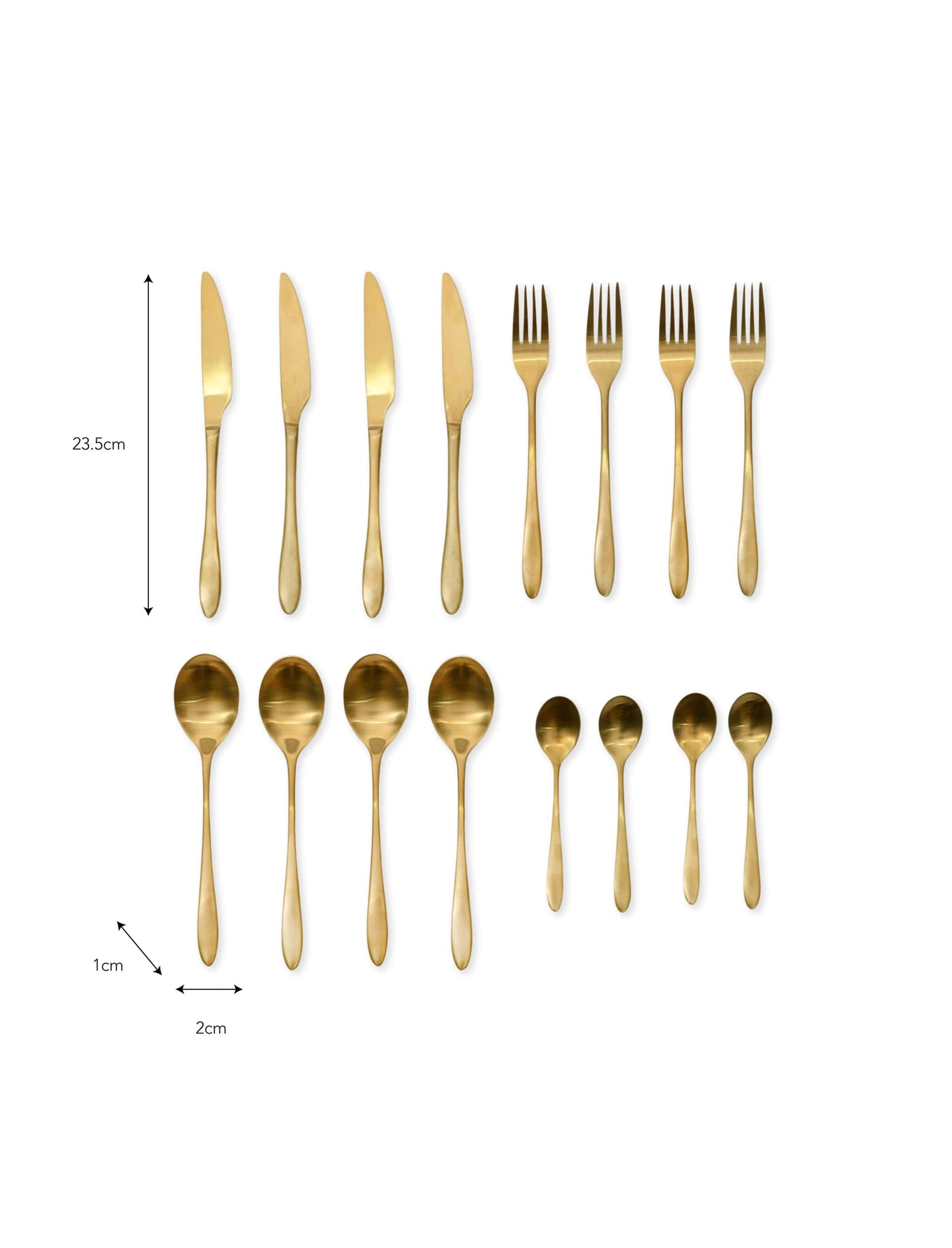 Garden Trading Accessories 16 Piece Set of Cutlery in Brass House of Isabella UK
