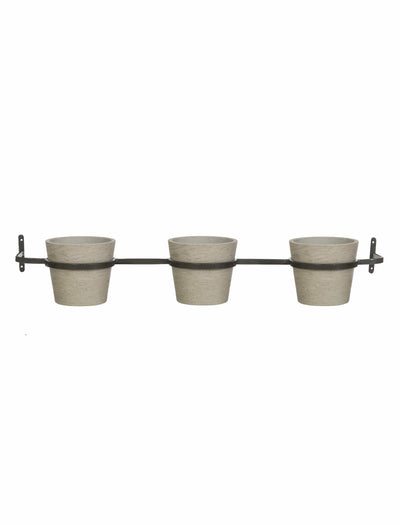 Garden Trading Accessories Triple Stratton Wall Pots and Farringdon Holder - Stone House of Isabella UK