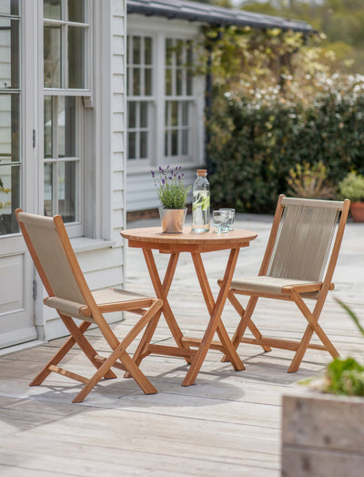 Garden Trading Outdoors Carrick Table and Chair Set - Natural House of Isabella UK