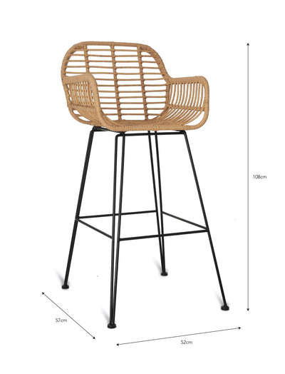 Garden Trading Outdoors Hampstead Bar Stool with Arms House of Isabella UK