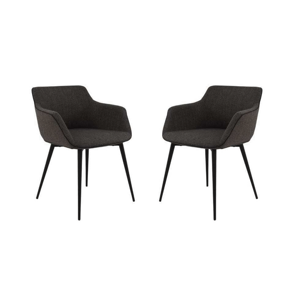 Fury Dining Chair - Set of 2 - Charcoal - House of Isabella UK