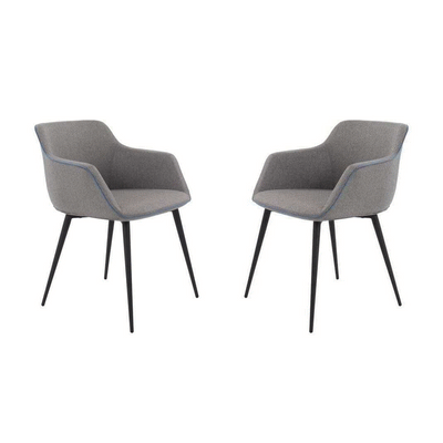 Fury Dining Chair - Set of 2 - Light Grey - House of Isabella UK