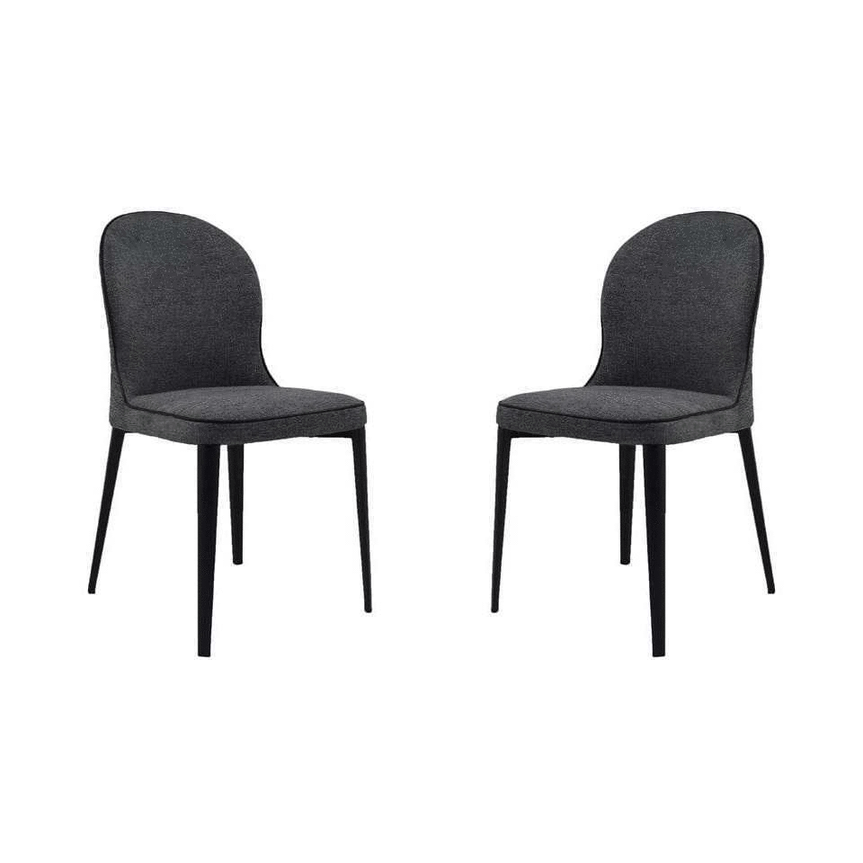 Percio Dining Chair - Set of 2 - Charcoal