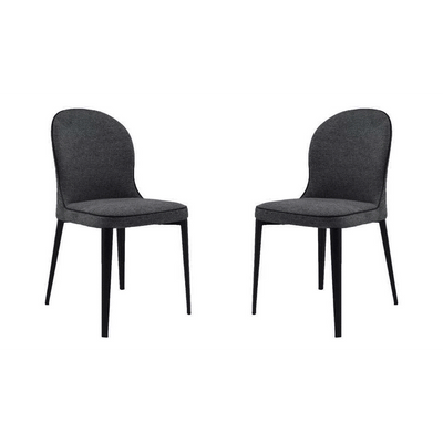 Percio Dining Chair - Set of 2 - Charcoal - House of Isabella UK