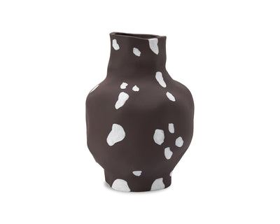 Liang & Eimil Accessories Bruno Ceramic Vase - Earth Brown/White House of Isabella UK