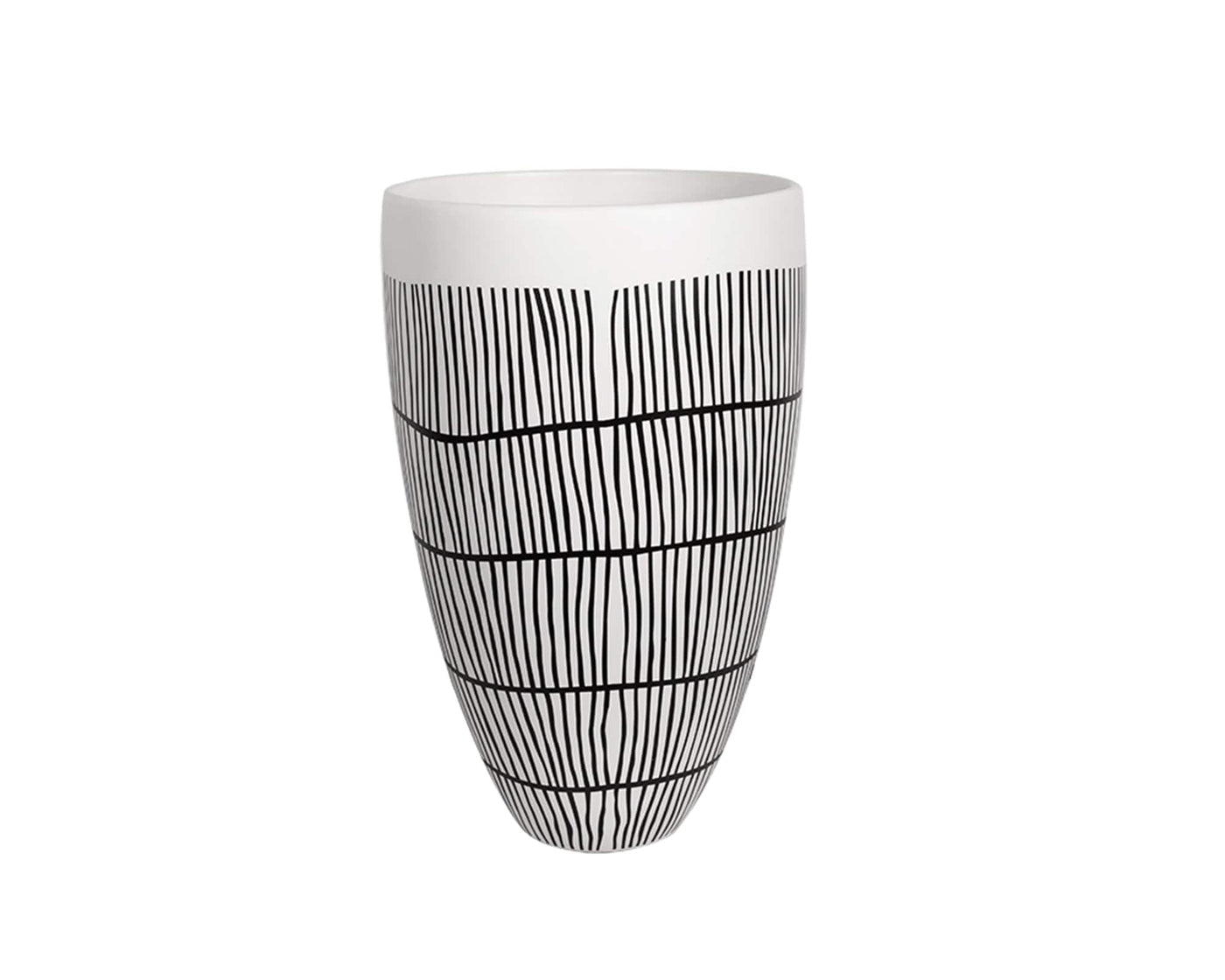 Liang & Eimil Accessories Ceramic Black and White Vase - Black Rim House of Isabella UK