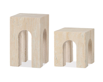 Liang & Eimil Accessories Porte Travertine Sculpture Large - Beige House of Isabella UK