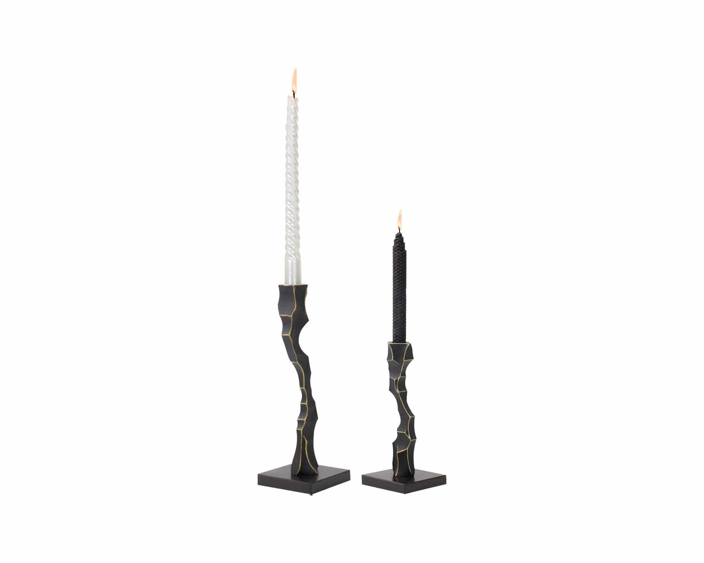 Liang & Eimil Accessories Storm Candlestick - Black Marble & Resin - Small House of Isabella UK