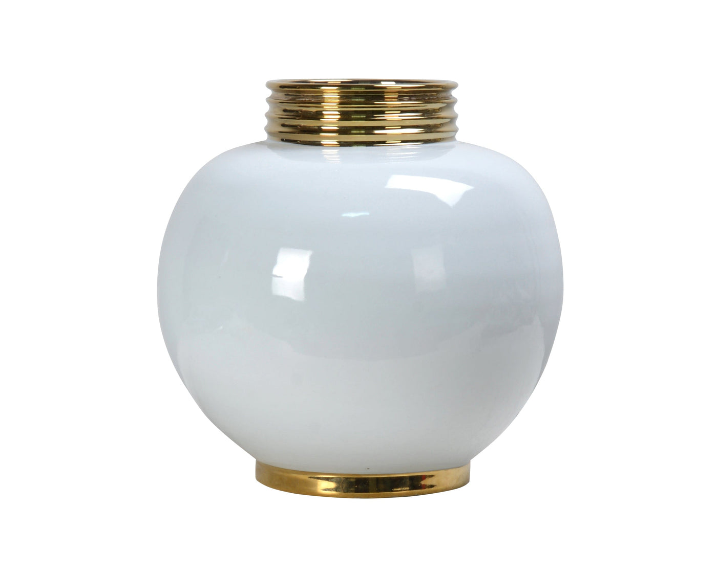 Liang & Eimil Accessories White Jar with Gold Edge - 6.5" House of Isabella UK