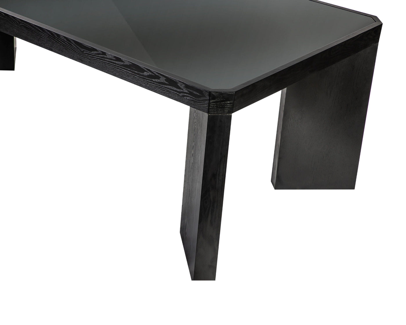 Liang & Eimil Dining Baltimore Dining Table - Black Ash & Glass House of Isabella UK