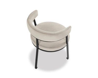 Liang & Eimil Dining Bonnet Dinning Chair - Kater Light Grey | OUTLET House of Isabella UK