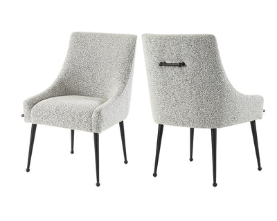 Liang & Eimil Dining Cohen Dining Chair - Boucle Whisk/Matt Black House of Isabella UK