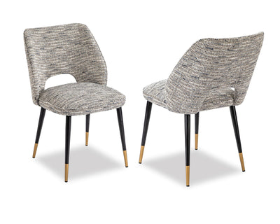 Liang & Eimil Dining Jagger Dining Chair - Shepra Grey Fabric ( Set of 2) House of Isabella UK