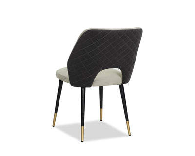 Liang & Eimil Dining Jagger Dining Chair Two Tone Grey Velvet (Set of 2) House of Isabella UK