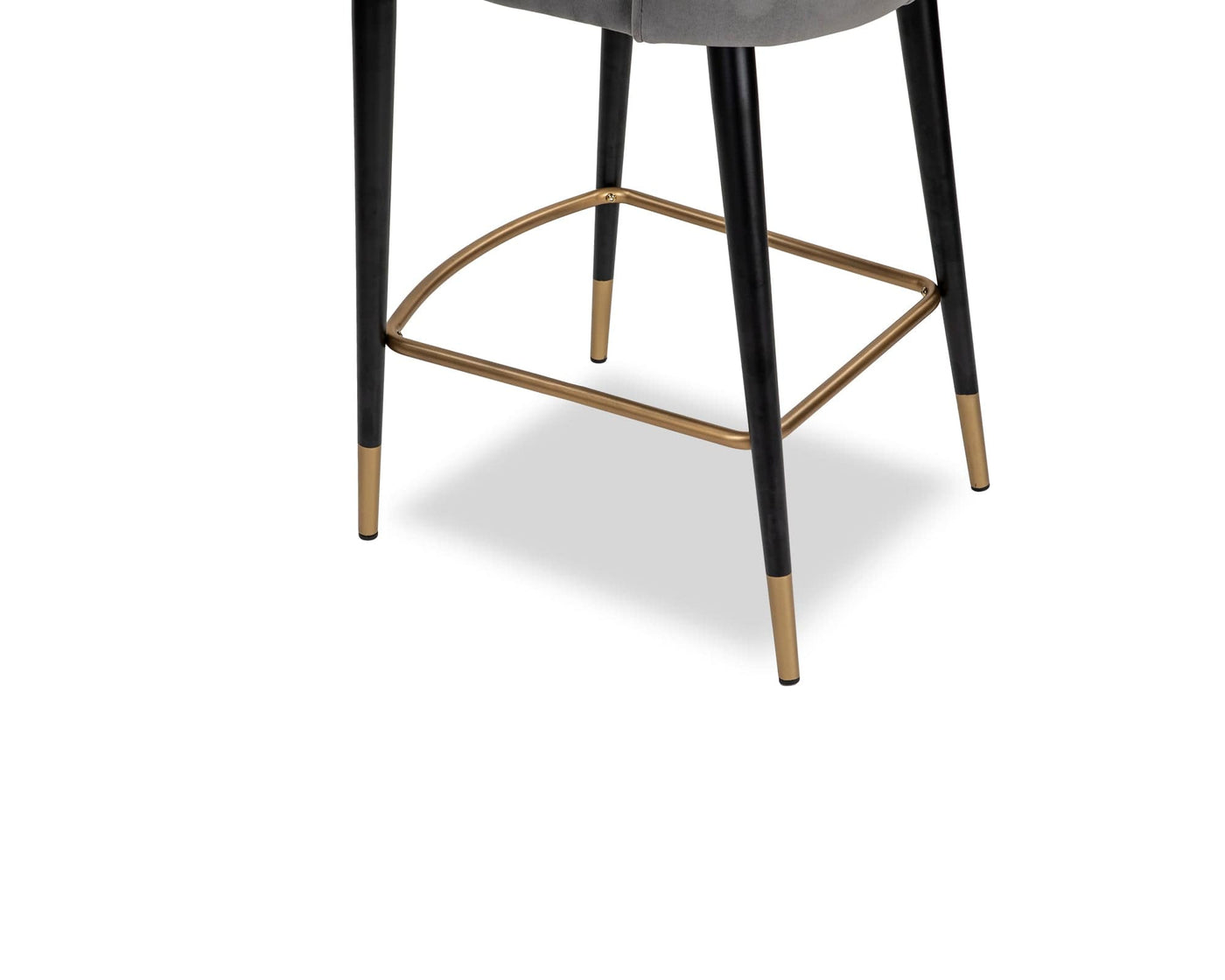 Liang & Eimil Dining Maya Counter Stool - Kaster Anchor Grey Velvet | OUTLET House of Isabella UK