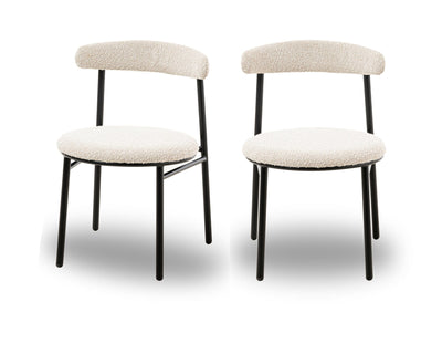 Liang & Eimil Dining Nook Dining Chair - Boucle Sand (set of 2) House of Isabella UK
