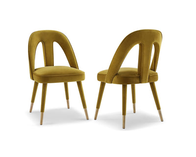 Liang & Eimil Dining Pigalle Chair Kaster Mustard Velvet House of Isabella UK
