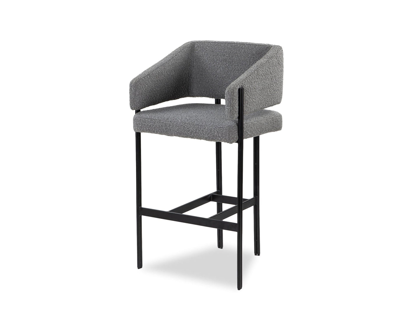 Liang & Eimil Dining Tatler Bar Stool - Boucle Grey (S) | OUTLET House of Isabella UK