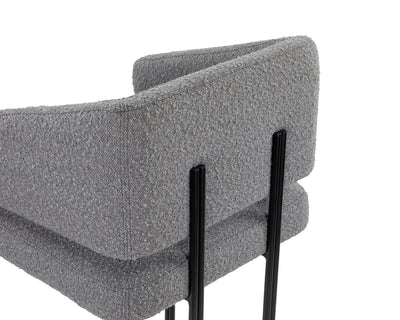 Liang & Eimil Dining Tatler Bar Stool - Boucle Grey (S) | OUTLET House of Isabella UK