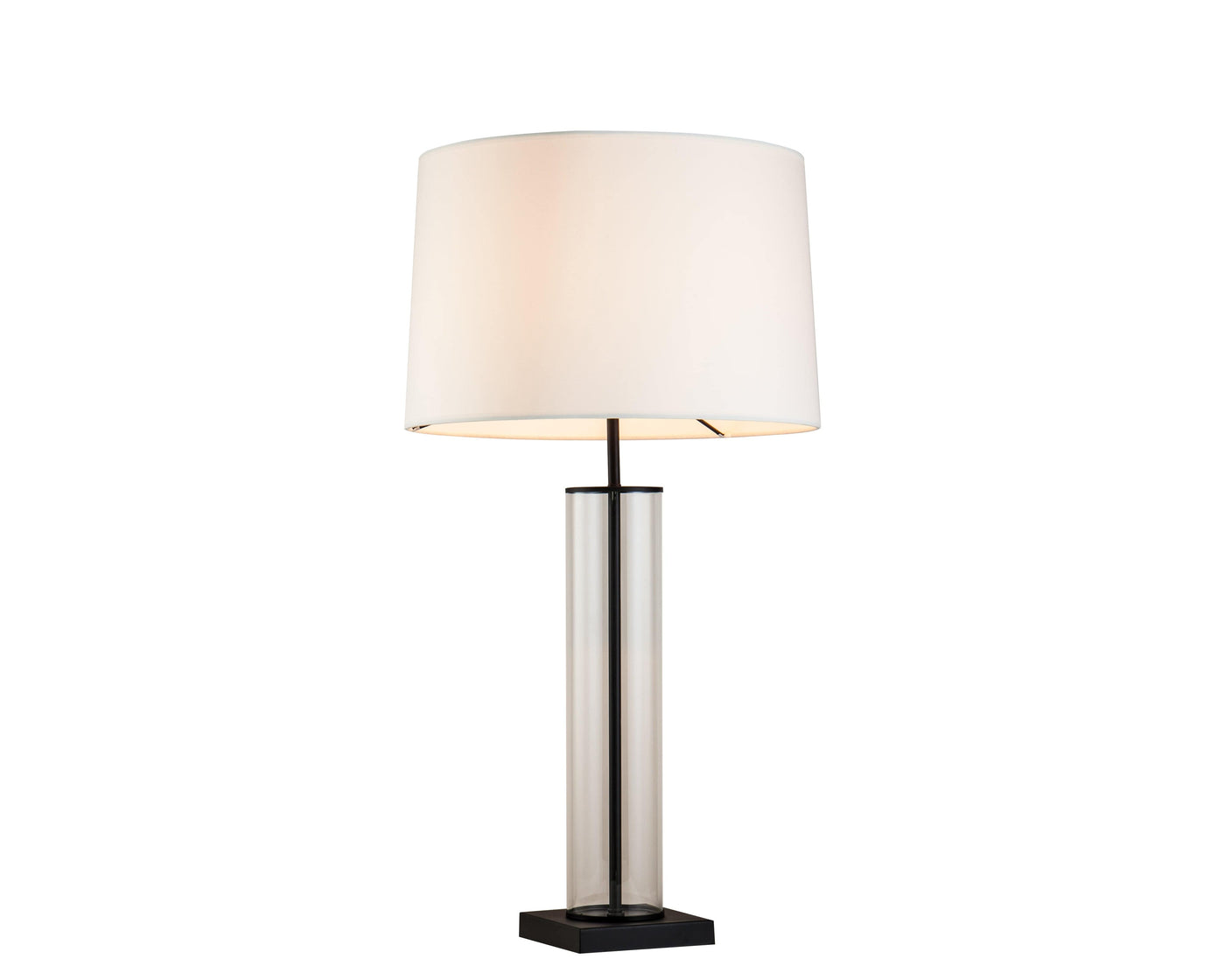 Liang & Eimil Lighting Norman Table Lamp Clear Glass and Matt Black House of Isabella UK