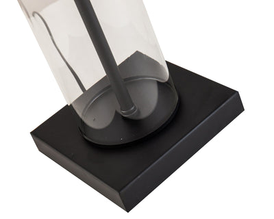 Liang & Eimil Lighting Norman Table Lamp Clear Glass and Matt Black House of Isabella UK