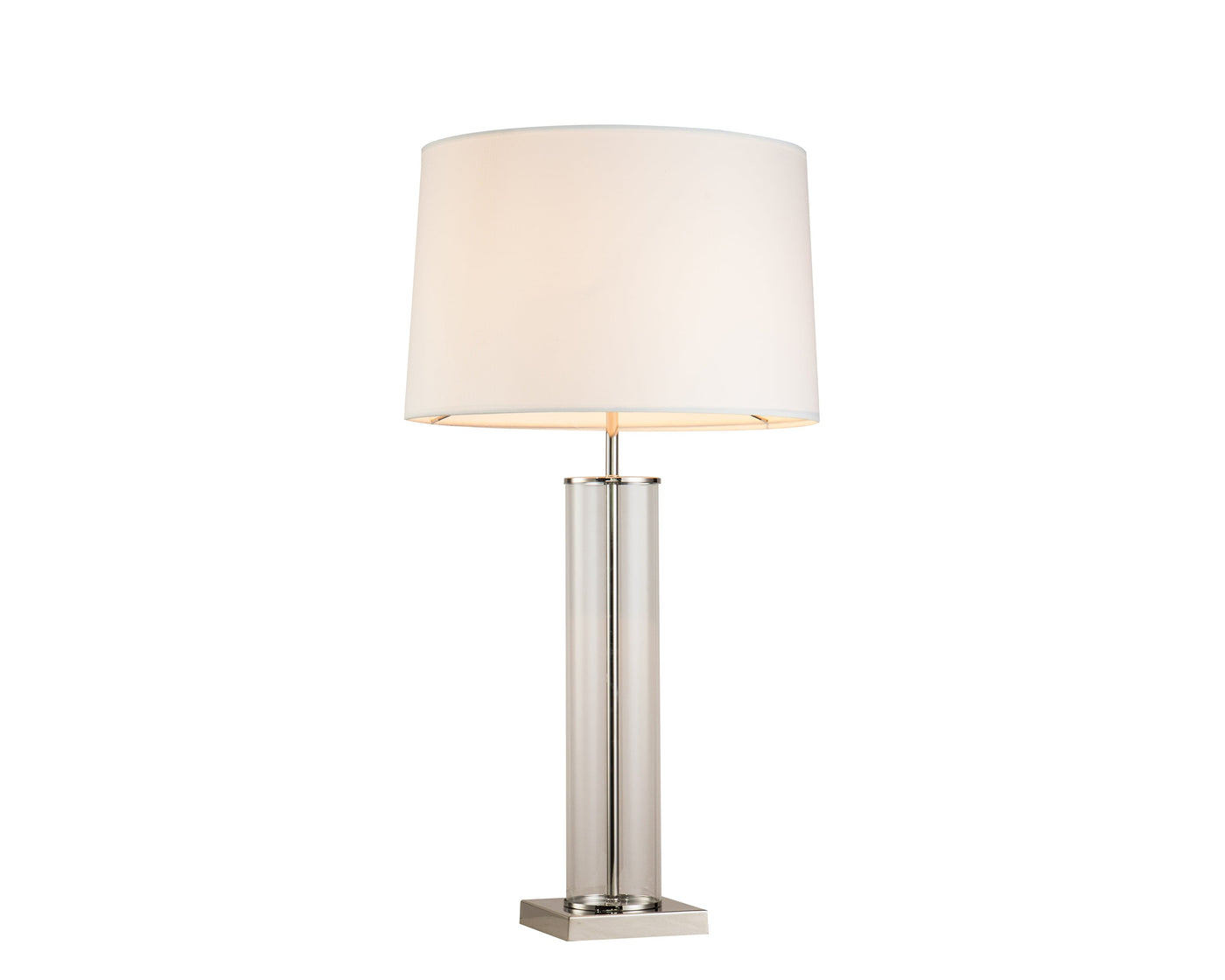 Liang & Eimil Lighting Norman Table Lamp Clear Glass and Nickel House of Isabella UK