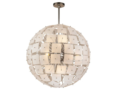 Liang & Eimil Lighting Rialto Pendant Lamp Frosted Glass and Nickel House of Isabella UK