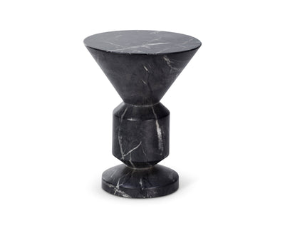 Liang & Eimil Living Argos Side Table - Black Marquina Faux Marble House of Isabella UK