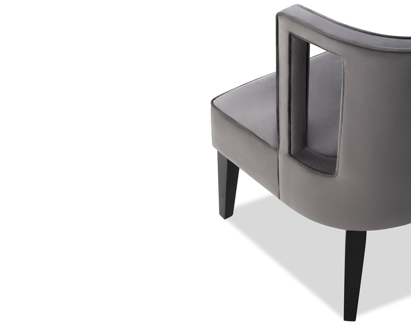 Liang & Eimil Living Cara Occasional Chair Night Grey Velvet House of Isabella UK