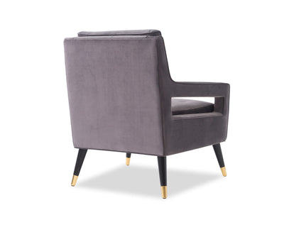 Liang & Eimil Living Edward Occasional Chair - Night Grey Velvet House of Isabella UK