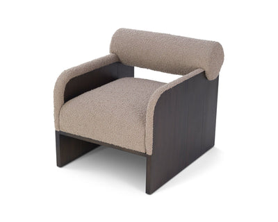 Liang & Eimil Living Elis Occasional Chair - Beverly Boucle Espresso Grey House of Isabella UK