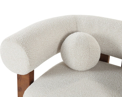 Liang & Eimil Living Epic Occasional Chair - Boucle Sand & Classic Brown House of Isabella UK