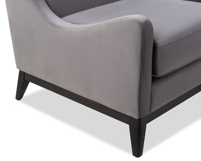 Liang & Eimil Living Lima Occasional Chair Night Grey Velvet House of Isabella UK