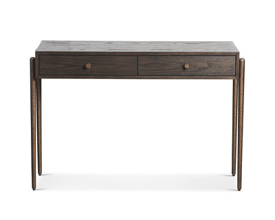 Liang & Eimil Living Nella Console Table - Brushed Brown & Hammered Dark Bronze House of Isabella UK