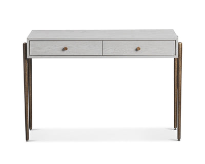 Liang & Eimil Living Nella Console Table - Grey Oak & Hammered Dark Bronze House of Isabella UK