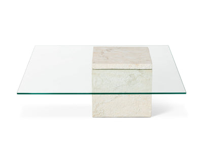 Liang & Eimil Living Rock Coffee Table - Beige Faux Marble House of Isabella UK