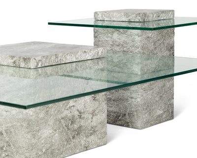 Liang & Eimil Living Rock Coffee Table - Grey Faux Marble House of Isabella UK