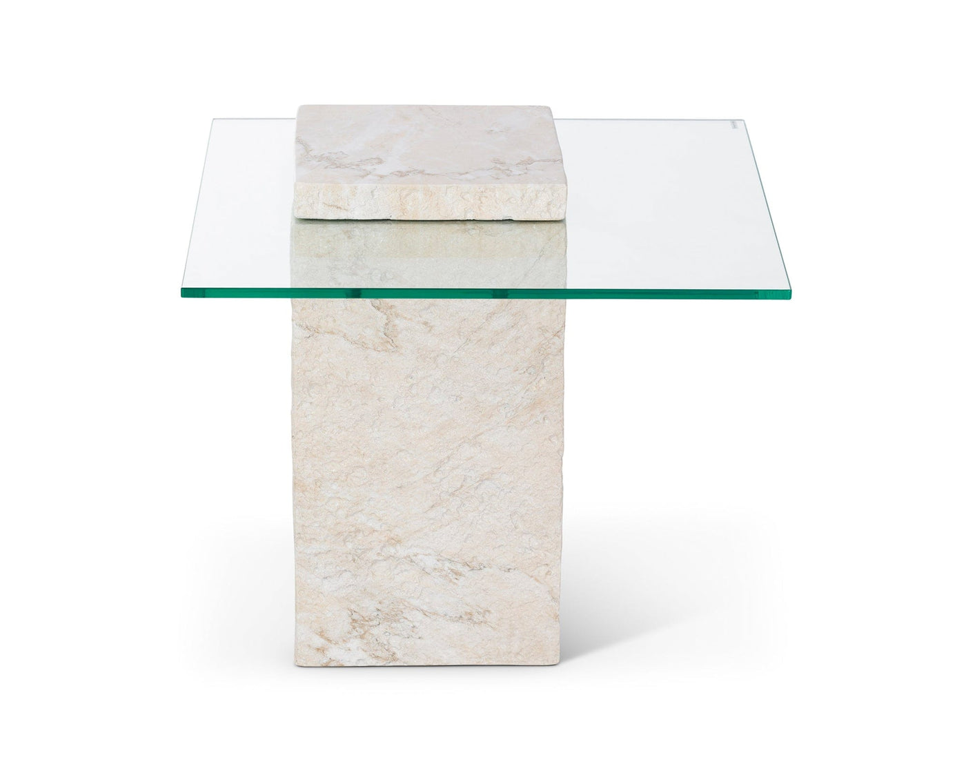 Liang & Eimil Living Rock Side Table - Beige Faux Marble House of Isabella UK