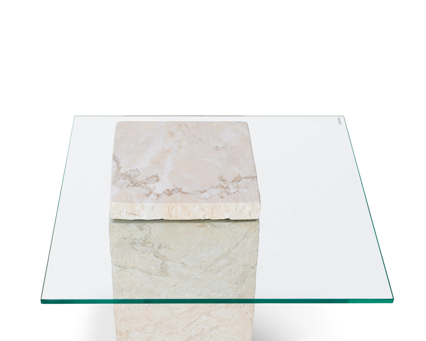 Liang & Eimil Living Rock Side Table - Beige Faux Marble House of Isabella UK
